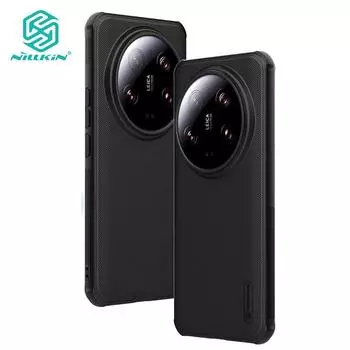 Чехол Nillkin Super Frosted Shield Pro для Xiaomi Mi 14 Ultra, чехол для телефона, матовый TPU + PC, противоударный, с защитой от отпечатков пальцев For Xiaomi 14 Ultra чёрный