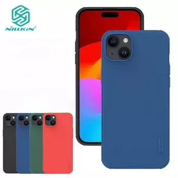 Чехол Nillkin Super Frosted Shield Pro для iPhone 15 Pro Max 15 Pro 15 Plus, ультратонкий матовый чехол из ТПУ + ПК, противоударная задняя крышка с защитой от отпечатков пальцев For iPhone 15 Plus чёрный