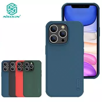 Чехол Nillkin Super Frosted Shield Pro для iPhone 14 Pro Max, чехол для телефона, ультратонкий матовый ТПУ + ПК, противоударная задняя крышка с защитой от отпечатков пальцев iPhone 14 Pro Max чёрный