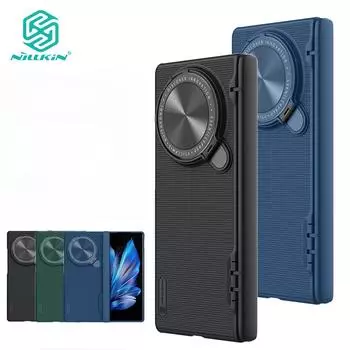 Чехол Nillkin Super Frosted Shield Prop для Vivo X Fold 3 с открытым корпусом, откидная крышка для камеры, матовый противоударный чехол для задней панели из ПК For Vivo X Fold3 чёрный