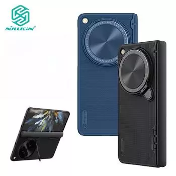 Чехол Nillkin Super Frosted Shield Prop для OPPO Find N3 для One Plus с открытым креплением и тонким матовым противоударным покрытием из ПК For OPPO Find N3 чёрный