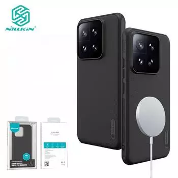 Чехол Nillkin Xiaomi Mi 14, жесткий чехол из ПК + ТПУ Shield Pro, магнитный чехол для телефона, ультратонкий, противоударный, с защитой от отпечатков пальцев, задняя крышка For Xiaomi Mi 14 чёрный