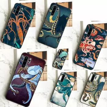 Чехол Ocean Octopus для Huawei Nova 3i 7i 8i 11i Y60 Y70 Y90 Y61 Y91 10 9 SE 11 Pro P20 P40 P30 Lite P Smart Z