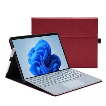 Чехол Omnpak Microsoft Surface Pro 8 2021, специальный защитный чехол, защитный чехол для поверхности, подставка, чехол, в который можно положить клавиатуру, легкий тонкий держатель для ручек красный