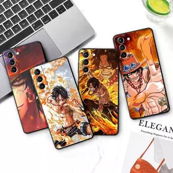 Чехол One Pieces-Ace для Samsung Galaxy S22 Ultra 5G S21 Plus S9 S21 S10 S20 FE S8 S10e S7 S21Ультра черный мягкий чехол для телефона Funda Samsung S7