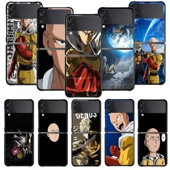 Чехол One Punch Man Сайтама для телефона Samsung Galaxy Z Flip 4 Z Flip3 5g, чехол для Galaxy Z, жесткий чехол-книжка Samsung Z Flip3 5G