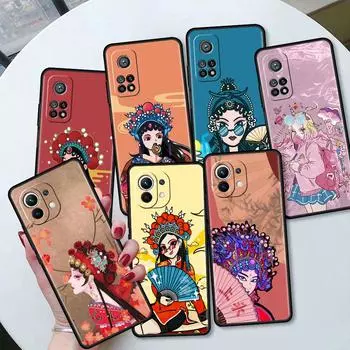 Чехол Opera Retro Girl Funda для Xiaomi Mi 11 Lite 5G NE 11T Pro 10T 9T Note 10 12 12X 12S, ультрамягкий силиконовый чехол для телефона Mi Note 10 Lite