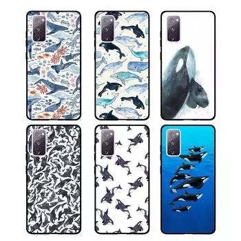 Чехол Orcas Whale для Samsung Galaxy S22 Ultra S20 S21 FE S8 S9 S10 S22 Plus Note10 Note20 Ultra Cover Galaxy S8
