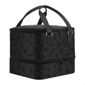 Чехол-органайзер для лака для ногтей Layer Nail Organizer Case для маникюрных принадлежностей gold Zip