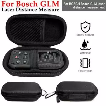 Чехол-органайзер EVA для лазерного дальномера Bosch GLM Жесткий чехол EVA с сетчатым карманом Ударопрочный защитный чехол EVA чёрный