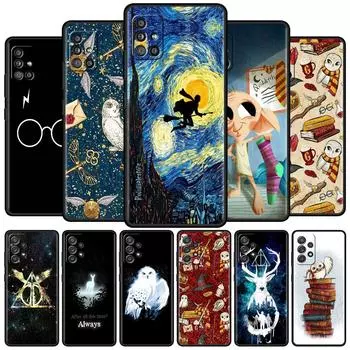 Чехол P-Potters Design-Harries для Samsung Galaxy A52 A12 A32 A51 A21s A71 A13 A53 A22 A31 A72 A03 A02s A41, черный корпус телефона Samsung A52 4G(5G)