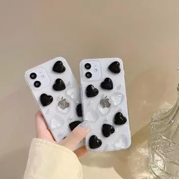 Чехол-панель для телефона Apple 7 Plus/14/12 Pro Max/XS Max/15 Creative Apple 11pro белый/чёрный