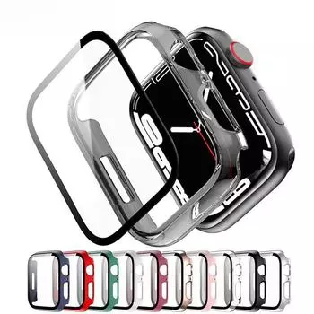 Чехол PC Frosted Spray с закаленным покрытием для Apple Watch Series 10 40mm прозрачный