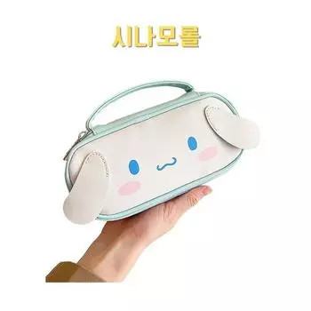 Чехол-пенал Sanrio из искусственной кожи, пенал для ручек, сумка для хранения косметики, 1 шт., булочка с корицей