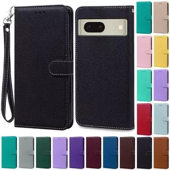 Чехол Pixel 8/8Pro/8A для Google Pixel 8 Pro, кожаный чехол-книжка для Google Pixel 8A, чехол для телефона, чехол, Fundas For Pixel 8 чёрный