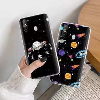 Чехол Planet TPU для iPhone XR 7 8 14 15 11 12 13 X XS Pro Max Xiaomi Redmi 13C Note 9 Samsung A22 S23 S24 Ultra Plus VIVO Samsung S8 аэро