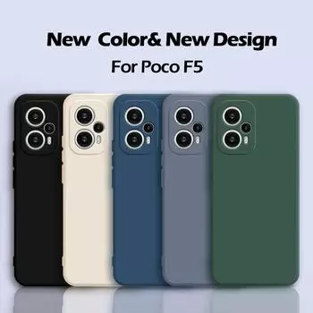 Чехол Poco F5 F 5 Pocof5, оригинальный жидкий силиконовый чехол для телефона Xiaomi Poco F5 F 5 Pro F5pro Pocof5, противоударный чехол на заднюю панель For Poco F5 белый