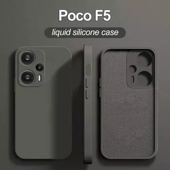 Чехол Poco F5 PocoF5 Pro, роскошный жидкий силиконовый чехол для телефона Xiaomi Poco F5 F 5 F5Pro PocoF5 Pro, противоударный мягкий чехол For Poco F5