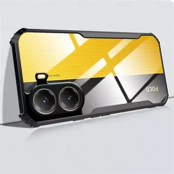 Чехол PocoX7pro, акриловый, прозрачный, противоударный, для Xiaomi Poco X7 Pro PocoX7 X7pro 5G Poko Pocco Poxo, защитный чехол для камеры телефона TPU, чехол ... For Xiaomi POCO X7 Pro чёрный