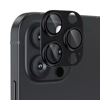 Чехол Podick Lens Cover для iPhone Pro Camera из алюминия 9H, закаленный, устойчивый к царапинам, защита объектива камеры для iPhone 15 Pro, черный, с защитой от передержки