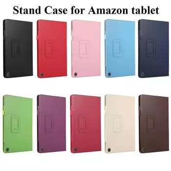Чехол-подставка для Amazon Fire Max 11 HD10 2023 HD8 7 2022 Тонкий складной чехол ударопрочный цветной роскошный чехол для планшета из искусственной кожи Fire HD8 2022 красный