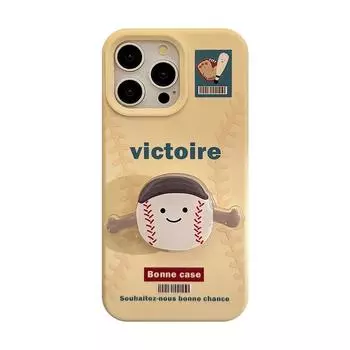 Чехол-подставка для бейсбола с липким рисунком для iPhone 16, 15, 14, совместимый и подходящий для 13, 12promax 16promax