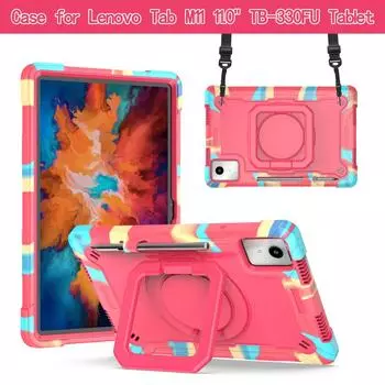 Чехол-подставка для планшета Lenovo Tab M11 Xiaoxin Pad 2024 с поворотом на 360°, 11 дюймов, TB-331FC, чехол-подставка с держателем для ручки Tab M11 2024 чёрный