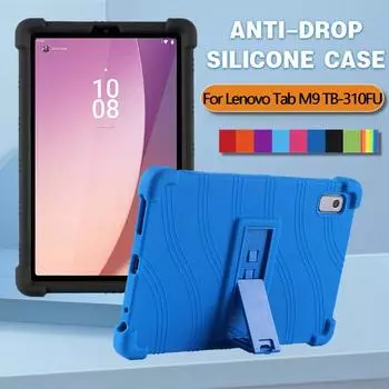 Чехол-подставка для планшета Lenovo Tab M9 TB-310FU, защитный чехол от падения из мягкого силикона M9 TB-310FU красный