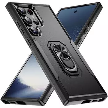 Чехол-подставка для Samsung Galaxy S24 Ultra Plus FE 5G Аксессуары для телефонов for Galaxy S24 FE чёрный