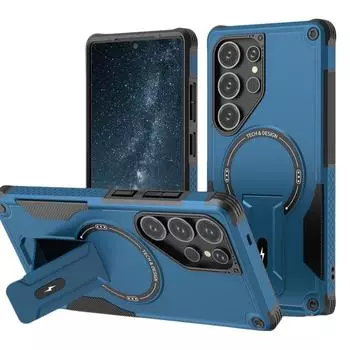 Чехол-подставка для телефона Samsung Galaxy S25 Ultra S24 Plus A55 5G A54 A56 A16 A15 A36 A35 с поддержкой беспроводной зарядки for Galaxy S25 чёрный