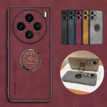 Чехол-подставка из овчины для VIVO X200 Pro mini X100S Pro X90 Pro Plus с матовой защитой линз, противоударным покрытием VIVO X200 красный