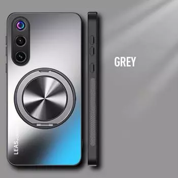Чехол-подставка с магнитным кольцом для ZTE Nubia Redmagic 10 Air Матовый бампер для Red Magic 10 Pro + Защитная крышка с защитой от отпечатков пальцев ZTE nubia RedMagic 10 Pro серый