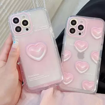 Чехол-подставка с розовым сердечком, силиконовый мягкий противоударный защитный чехол для телефона Love Ins для Iphone 13 Promax 11 12 14 Pro Max Plus, чехол for iphone 11