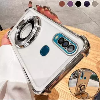 Чехол-подушка безопасности с магнитной подставкой и противоударным покрытием для VIVO Y77 Y78 Y77E Y35 Y20 Y21S Y16 Y17 Y18 Y52S Y76S Y200i Y200 X70 X80 X90 X100 Pro S15 S17 S18 S19 Pro Vivo Y52S чёрный