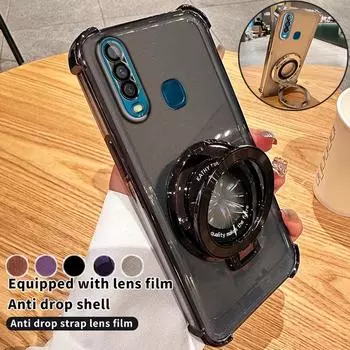 Чехол-подушка безопасности с магнитной подставкой и противоударным покрытием для VIVO Y35 Y20 Y21S Y78 Y77 Y77E Y16 Y17 Y18 Y52S Y76S Y200i Y200 X70 X80 X90 X100 Pro S15 S17 S18 S19 Pro Vivo Y52S чёрный