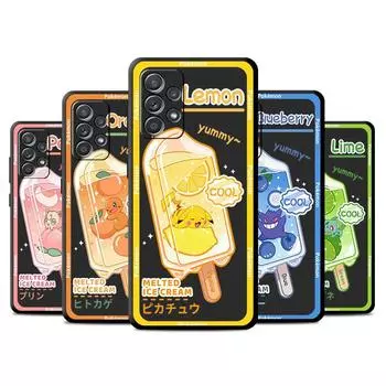 Чехол Pokemon IceCream Pikachu для Samsung Galaxy A52 A12 A32 A51 A21s A71 A13 A53 A22 A31 A72 A03 A02s A41 черный чехол для телефона Samsung A53 5G