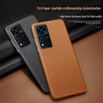 Чехол-получечник из натуральной кожи премиум-класса для Honor V40/V30Pro/V20 с узором из коровьей кожи цвета личи Other (please specify) розовый