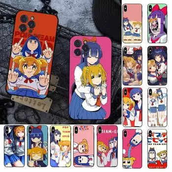 Чехол Pop Team Epic для iPhone 8 7 6 6S Plus X SE 2020 XR XS 14 11 12 13 Mini Pro Max, мобильный чехол iPhone 12 mini