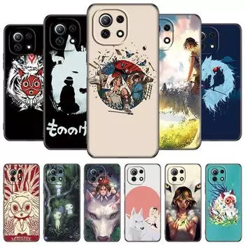Чехол «Принцесса Мононоке» с аниме для Xiaomi Mi Redmi POCO X3 NFC GT F3 M3 10T 11T 7 7A K20 K40 Pro 11i A2 11 Lite CiVi, черный чехол Redmi 7