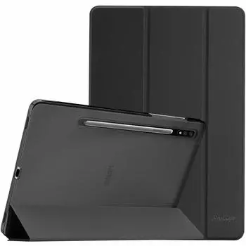 Чехол ProCase Galaxy Tab S7 Smart Ultra Slim Stand Folio, защитный чехол, прозрачная матовая задняя крышка, совместимая с Galaxy Tab S8 S7 T875, выпущен в 2020 году