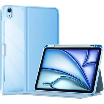 Чехол ProCase iPad Air 11 дюймов M2 2024 Air 5-го поколения 6-го поколения дюймов Folio чехол для хранения ручек Совместимость с Pencil Pro Совместимость с функцией автоматического сна /