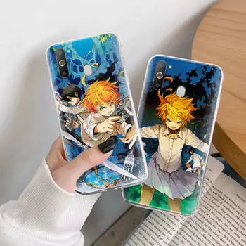 Чехол Promised Neverland TPU для iPhone XR 7 8 14 15 11 12 13 X XS Pro Max Xiaomi Redmi 13C Note 9 Samsung A22 S23 S24 Ultra Plus VIVO Redmi 7 кожа буйвола