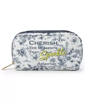 Чехол ПРЯМОУГОЛЬНЫЙ Navy Holiday Toile de Jouy [LeSportsac] [Официальный] КОСМЕТИЧЕСКИЙ/6511