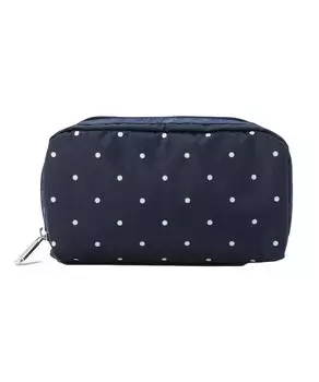 Чехол ПРЯМОУГОЛЬНЫЙ темно-синий Petite Dot [LeSportsac] [Официальный] КОСМЕТИЧЕСКИЙ/6511