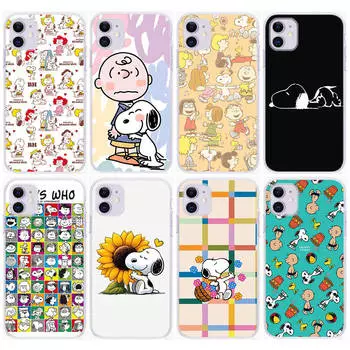 Чехол PT79 Snoopy Peanuts для Samsung A04 A14 A23 A34 A54 M23 M33 M52 M53 Realme 10 9 C30S C35 C55 VIVO Y02S Y21 Y33S Y51 X80 Pro Прозрачный чехол Realme 9 Pro капри