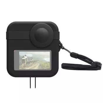 Чехол PULUZ для GoPro Max с двумя крышками объектива + силиконовый защитный чехол для корпуса(черный) чёрный