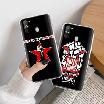Чехол Rage Against The Machine TPU для iPhone XR 7 8 14 15 11 12 13 X XS Pro Max Xiaomi Redmi 13C Note 9 Samsung A22 S23 S24 Ultra Plus VIVO Samsung A23 аэро