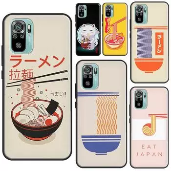 Чехол Ramen Cat в японском стиле для Redmi Note 11 Pro, чехол для Redmi Note 10 Pro Note 9 Pro Note 8 Pro 9S 10S 11S 9A 9C 9T Redmi 7