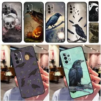 Чехол Raven Halloween для Samsung Galaxy A53 A52S A52 A51 A71 A13 A23 A33 A73 A12 A22 A32 A50 Cover Funda Samsung A04S
