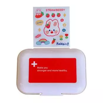 Чехол-разветвитель для таблеток, хорошая герметизация, влагонепроницаемый, портативный, 8 сеток, модный квадратный дозатор таблеток для путешествий белый